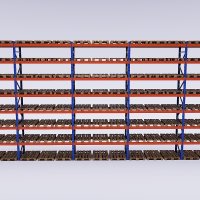 Pallst&auml;ll 5 fack med 7 b&auml;rlag