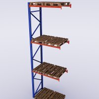 Pallereol tilbygningsfag med 3 b�relag