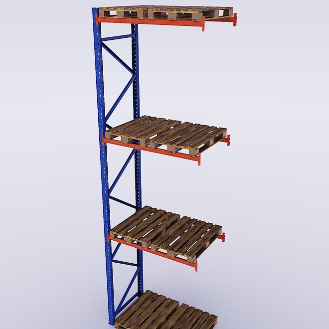 Pallereol tilbygningsfag med 3 b�relag