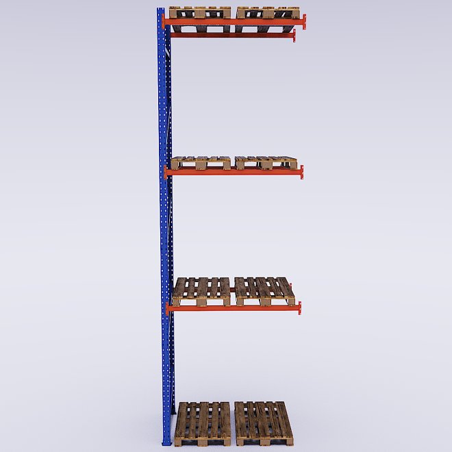 Pallereol tilbygningsfag med 3 b�relag