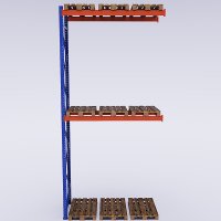 Pallst&auml;ll Tillbyggnadsdel med 2 b&auml;rniv�er