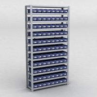 Arkivhylla med 88 plastldor D:30 cm