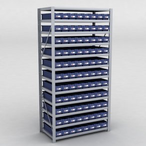 Arkivhylla med 88 plastldor D:50 cm