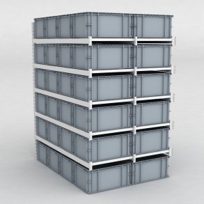 Großfachregal Anbaufeld mit 48 Euroboxen