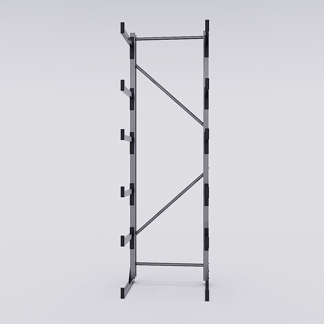 L&auml;tt Grenst&auml;ll enkeltsidig 1 fack med 5 b&auml;rlager