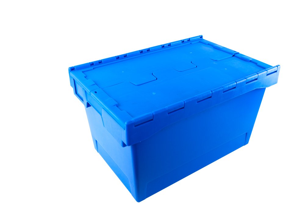 Kunststoffbox in blau mit festem Deckel - Kunststoffboxen