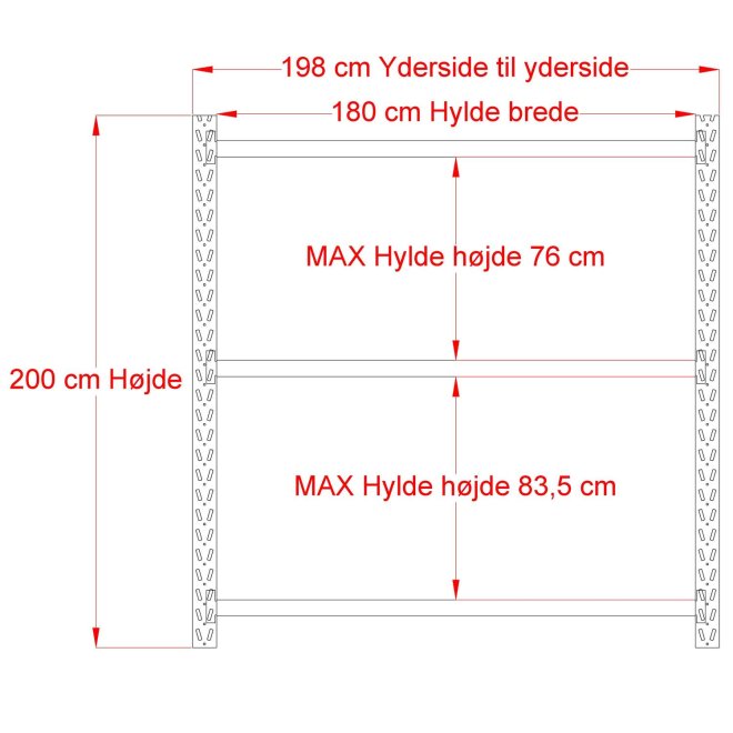 Lagerregal 1 Feld mit 3 Bden