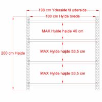 Lagerregal 1 Feld mit 4 Bden