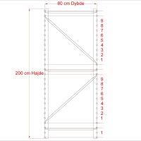 Lagerregal 1 Feld mit 4 Bden