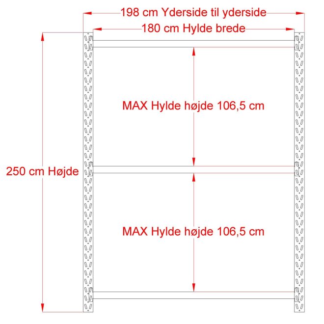 Lagerregal 1 Feld mit 3 Bden