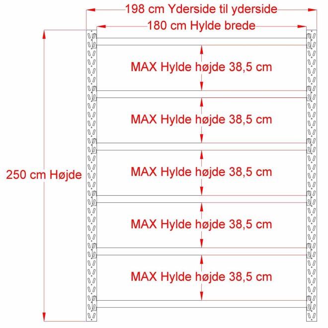 Lagerregal 1 Feld mit 6 Bden