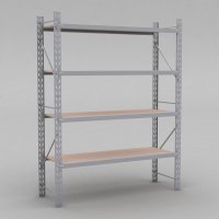 Lagerhylla H: 250 D: 60 cm 4 hyllplan