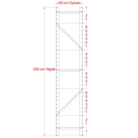 Lagerregal 1 Feld mit 4 Bden