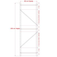 Lagerregal 1 Feld mit 5 Bden
