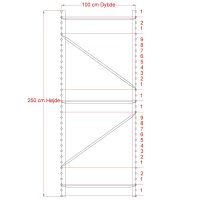 Lagerregal 1 Feld mit 4 Bden
