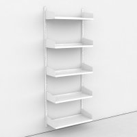 Vgghngd hylla med 1 fack med 5 hyllplan| H: 200 x L: 78 x D: 30 cm