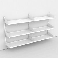 Wandregal 2 Felder mit 6 Böden