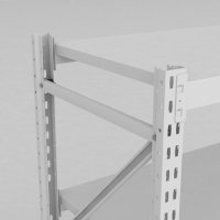 Grofachregal 2 Felder mit 96 Kunststoffboxen in Grau