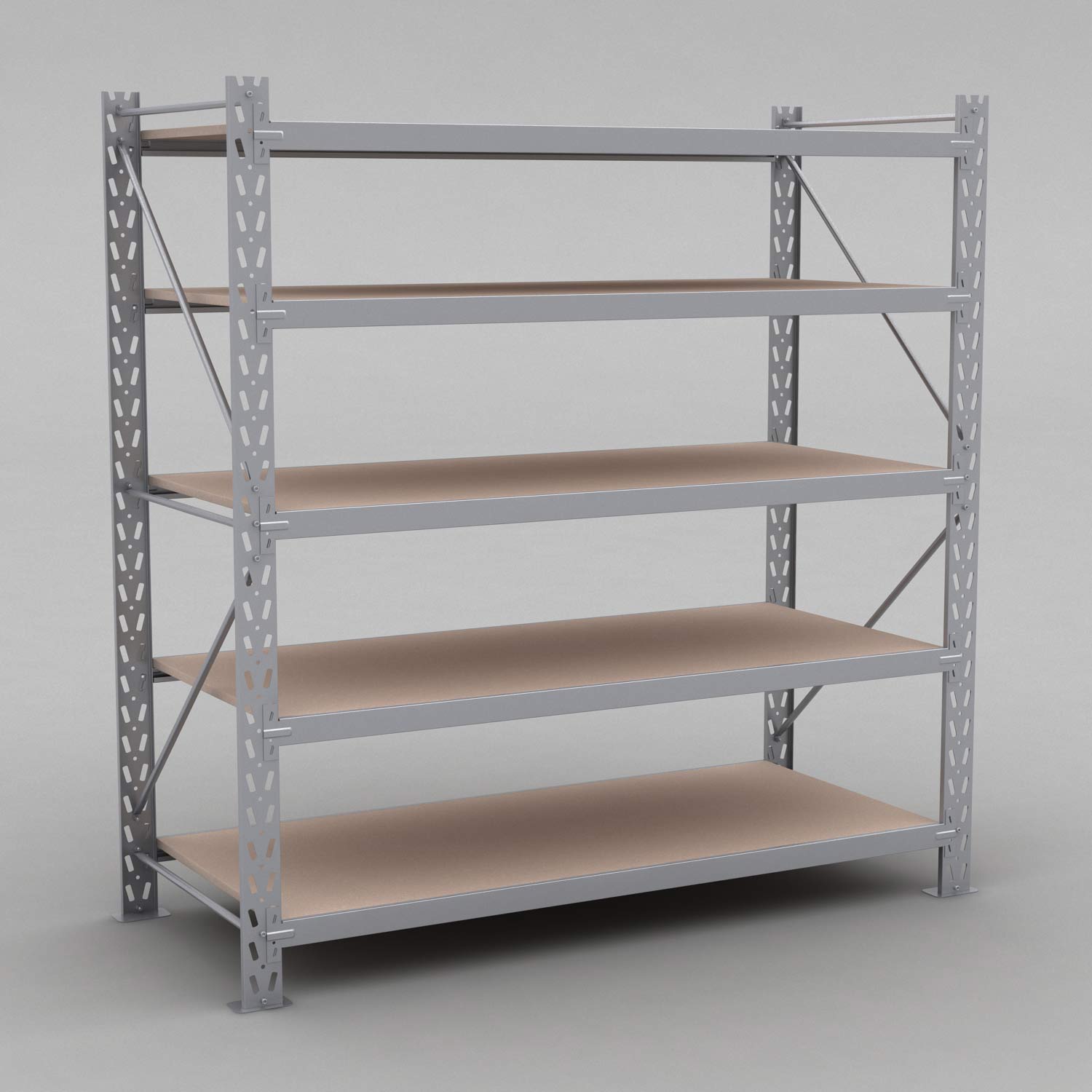 Lagerhyllor H: 200 D: 80 cm 5 hyllor