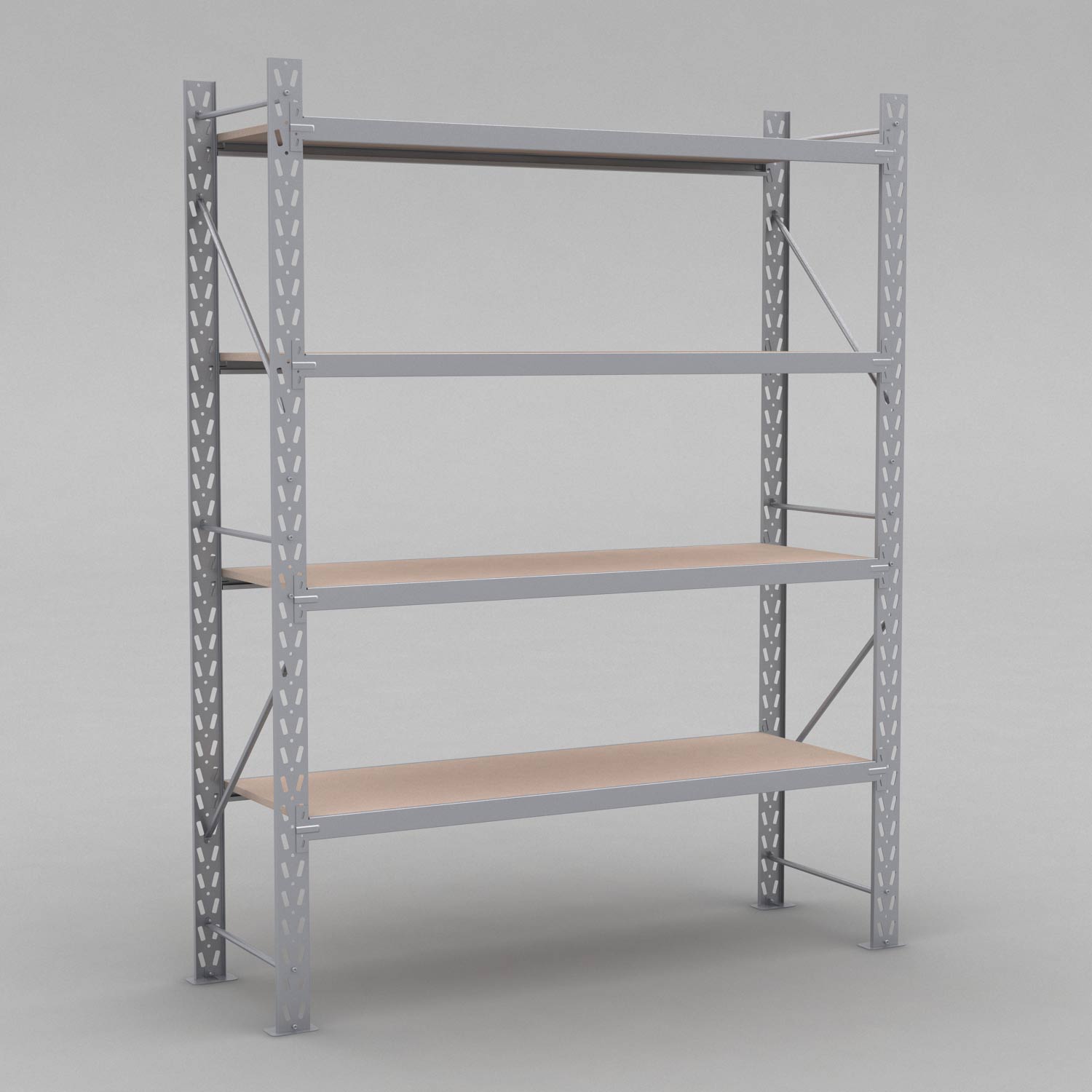  Lagerhylla H: 250 D: 60 cm 4 hyllplan