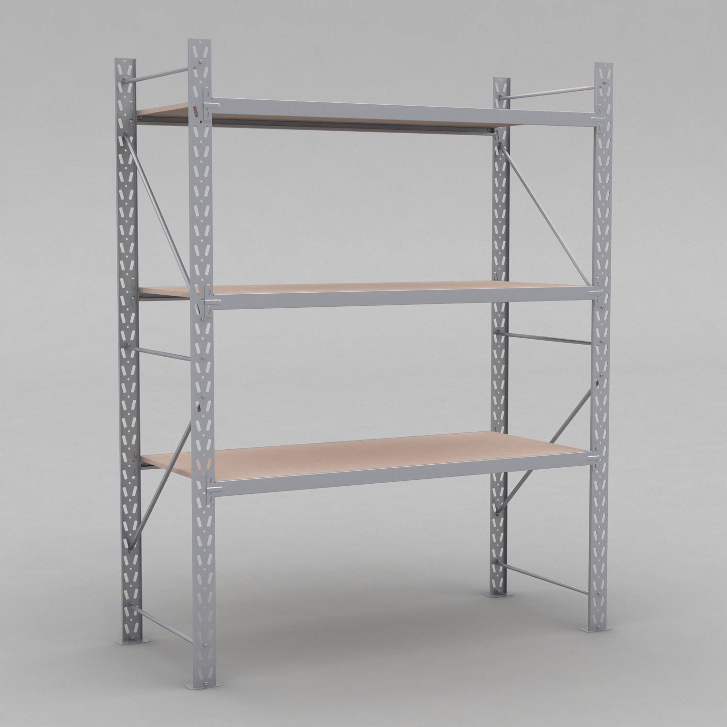  Lagerhylla H: 250 D: 80 cm 3 hyllplan