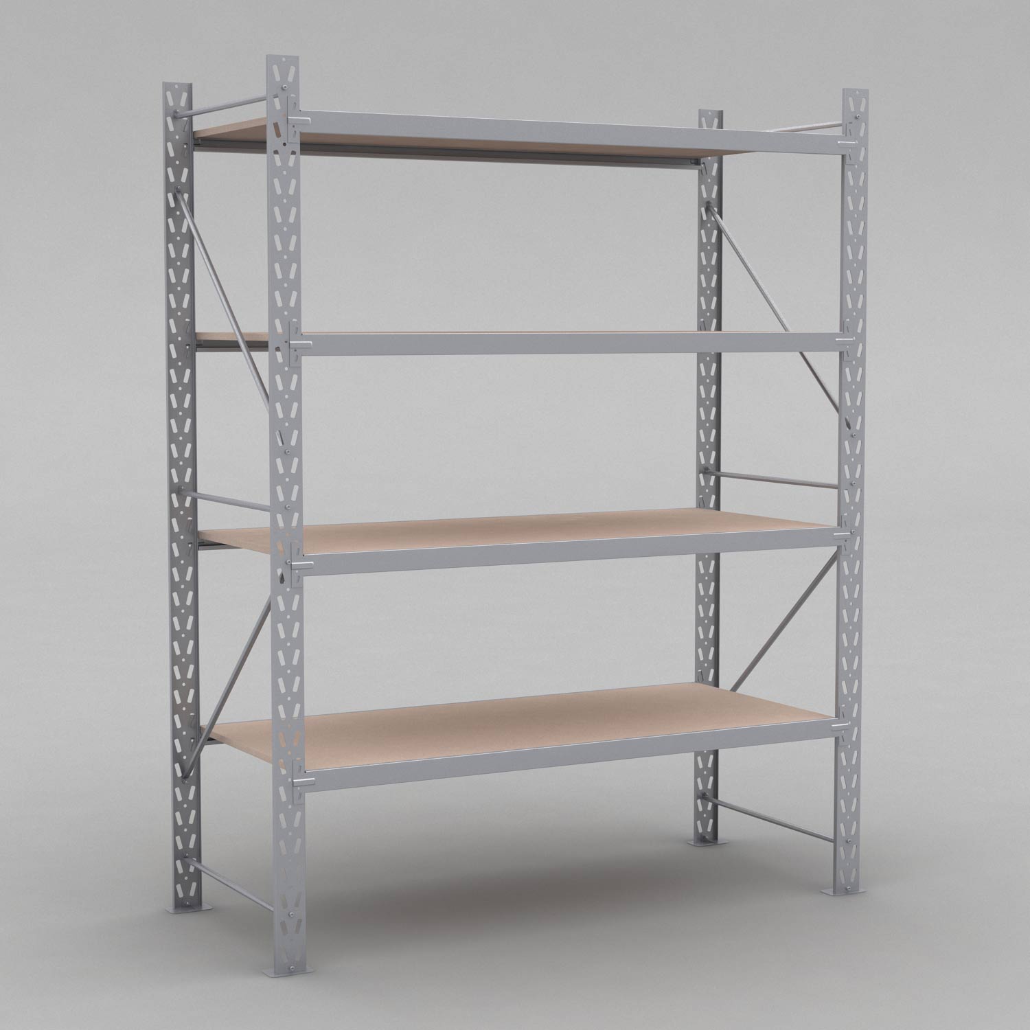  Lagerhylla H: 250 D: 80 cm 4 hyllplan