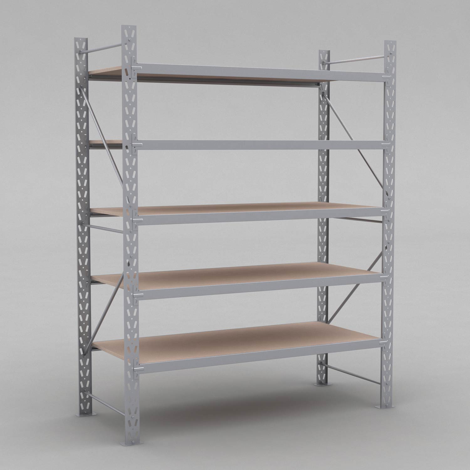  Lagerhylla H: 250 D: 80 cm 5 hyllplan