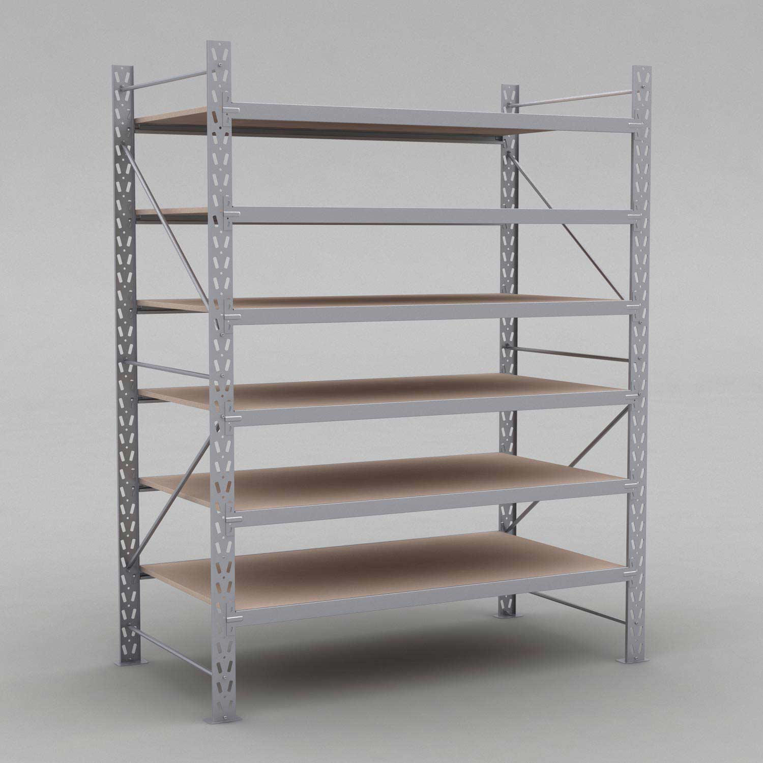  Lagerhylla H: 250 x D: 100 cm 6 hyllplan