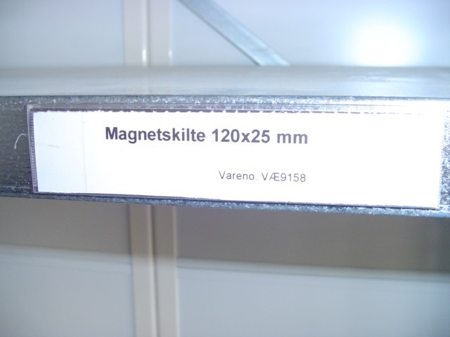  Magnetskylt till hyllförkant