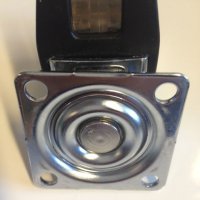 (Restverkäufe) Transportrollen mit Bremse Weiß Transparent