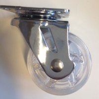 (Restverkäufe) Transportrollen Weiß Transparent