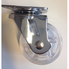 (Restverkäufe) Transportrollen Weiß Transparent