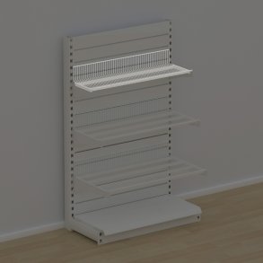 Drahtgitterfachboden für Ladenregal inkl. Konsole