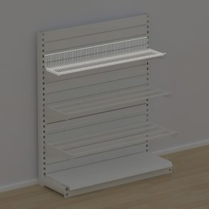 Drahtgitterfachboden für Ladenregal inkl. Konsole