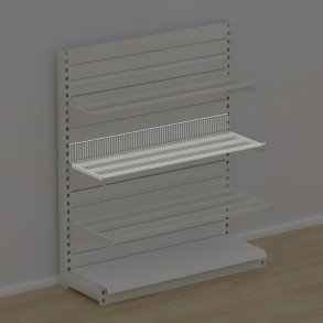 Drahtgitterfachboden für Ladenregal inkl. Konsole