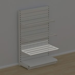 Drahtgitterfachboden für Ladenregal inkl. Konsole