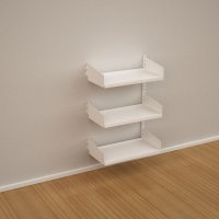 Wandregal-Anbaufeld mit 3 Fachböden