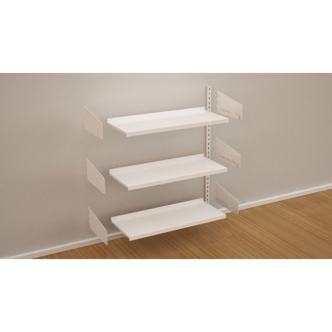 Wandregal-Anbaufeld mit 3 Fachbden