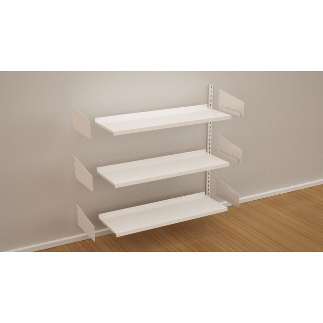 Wandregal-Anbaufeld mit 3 Fachböden