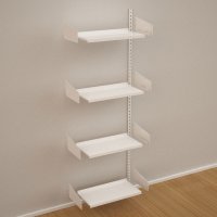 Wandregal-Anbaufeld mit 4 Fachböden