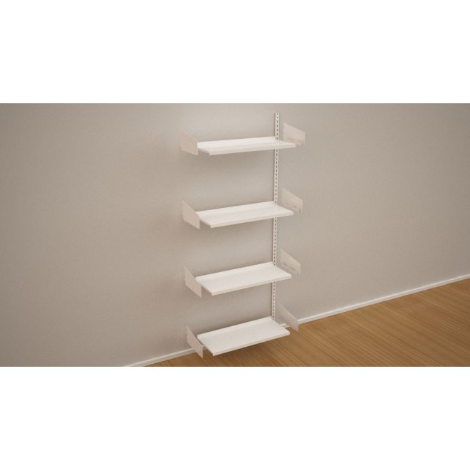 Wandregal-Anbaufeld mit 4 Fachbden