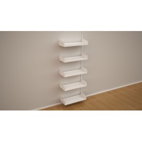 Wandregal-Anbaufeld mit 5 Fachbden