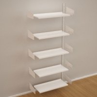 Wandregal-Anbaufeld mit 5 Fachbden