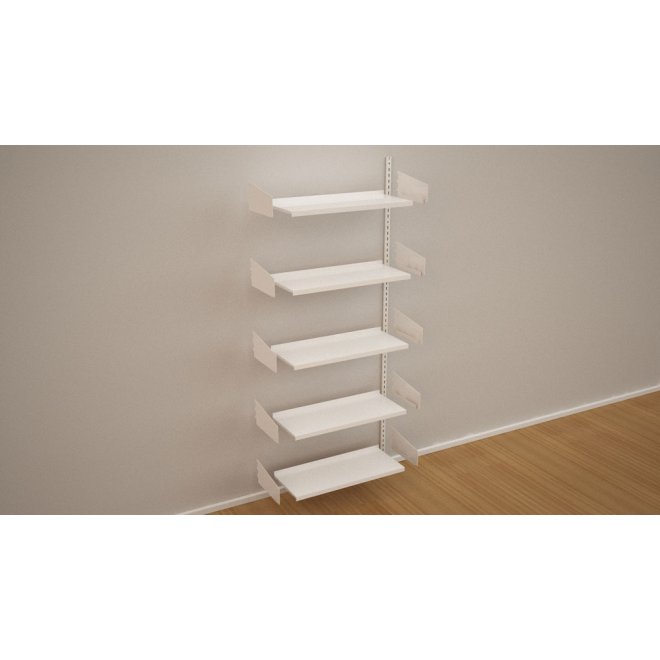 Wandregal-Anbaufeld mit 5 Fachbden