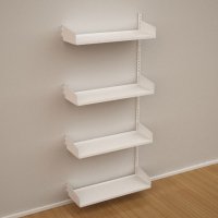 Wandregal-Anbaufeld mit 4 Fachböden