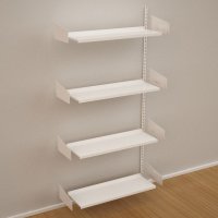 Wandregal-Anbaufeld mit 4 Fachböden