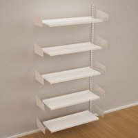 Wandregal-Anbaufeld mit 5 Fachböden