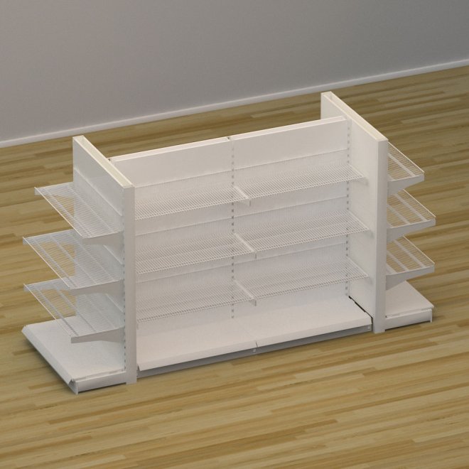 Butiksreol 4 sidet med trdhylder