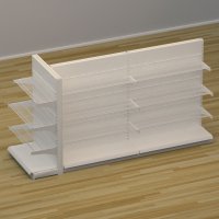 Butiksreol 3-sidet med trdhylder