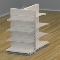 Butiksreol 3-sidet med trdhylder